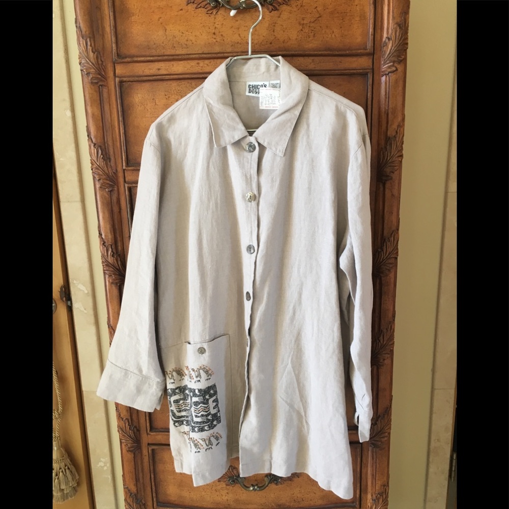 Chico’s women’s linen jacket  size3